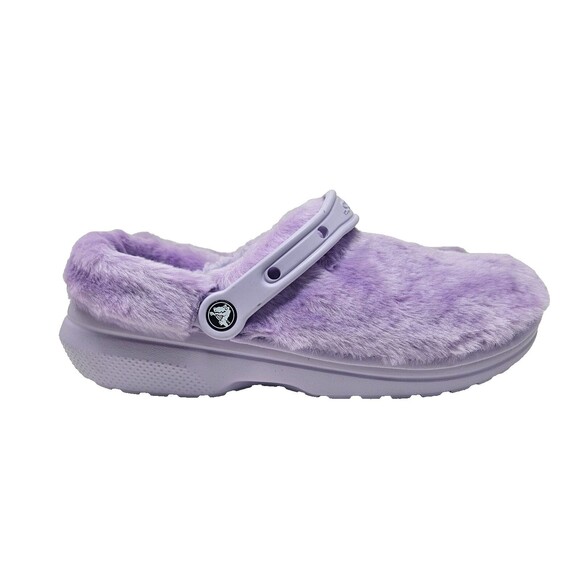 CROCS Classic Fur Sure Clogs Lavender Purple 207303 Unisex Women 11 Men 9 Fuzzy - Picture 1 of 13